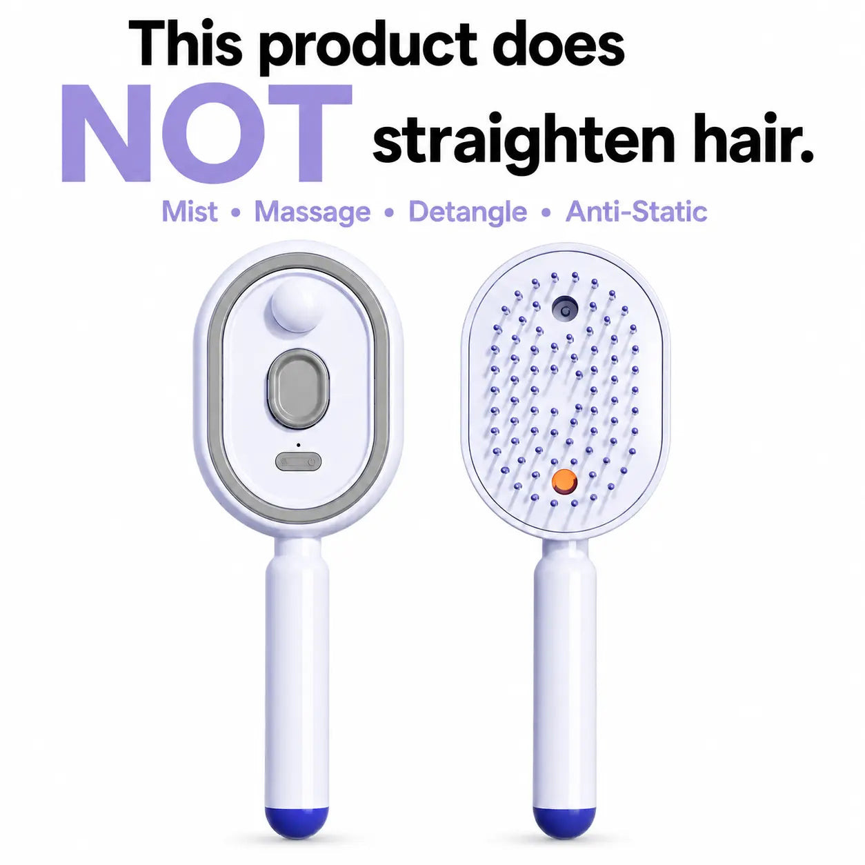 Revitalize Your Hair with the Electric Spray Air Cushion Massage Comb - Effortless Detangling and Scalp Massage for Frizzy Hair