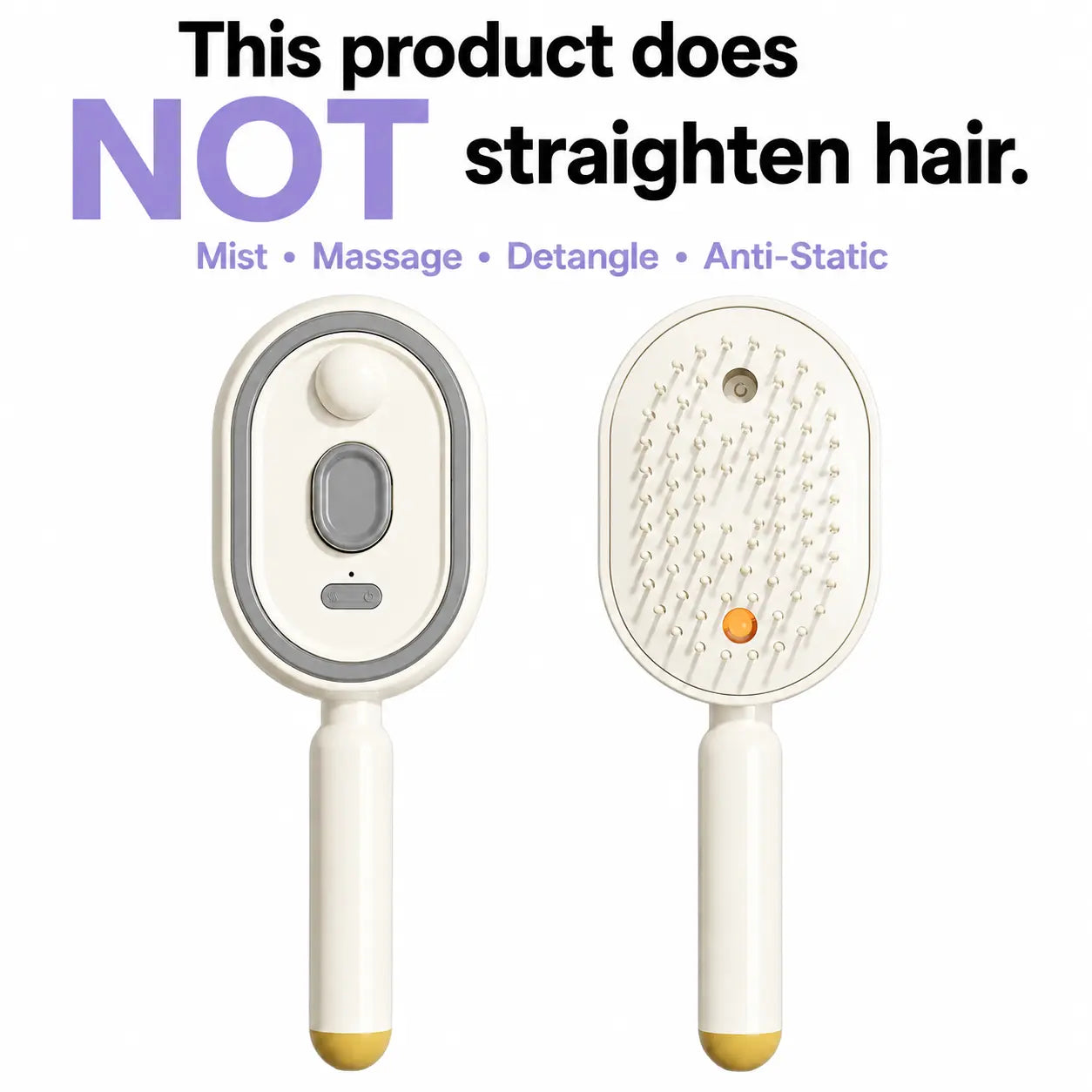 Revitalize Your Hair with the Electric Spray Air Cushion Massage Comb - Effortless Detangling and Scalp Massage for Frizzy Hair