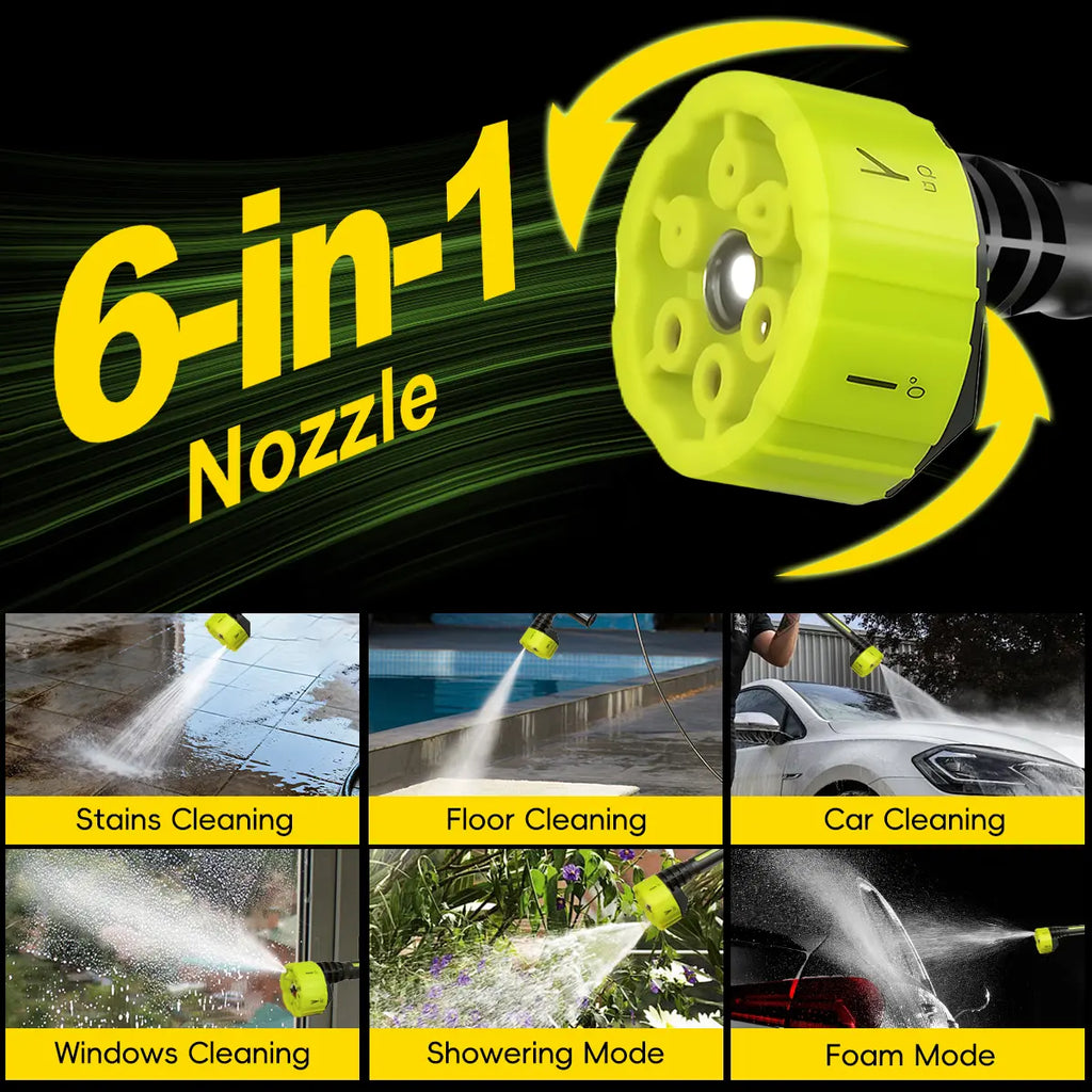 Experience Ultimate Cleaning Power with the Seese Cordless Pressure Washer - Perfect for Cars, Homes, and Gardens!
