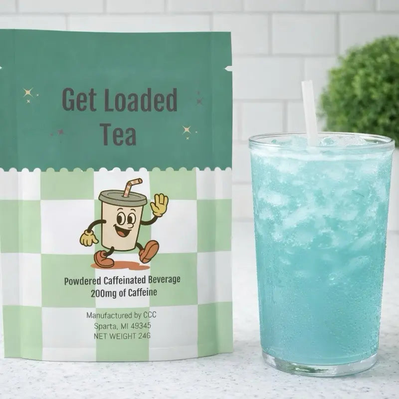 Revitalize Your Day with Loaded Tea – Single Packet | 32Oz Energizing Caffeinated Hydration Mix | Made in the USA | Effortlessly Refreshing