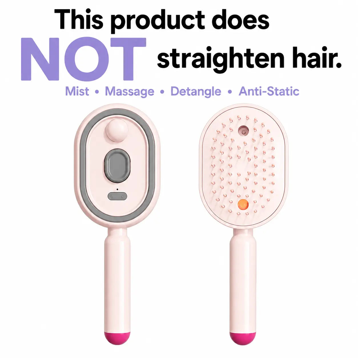 Revitalize Your Hair with the Electric Spray Air Cushion Massage Comb - Effortless Detangling and Scalp Massage for Frizzy Hair