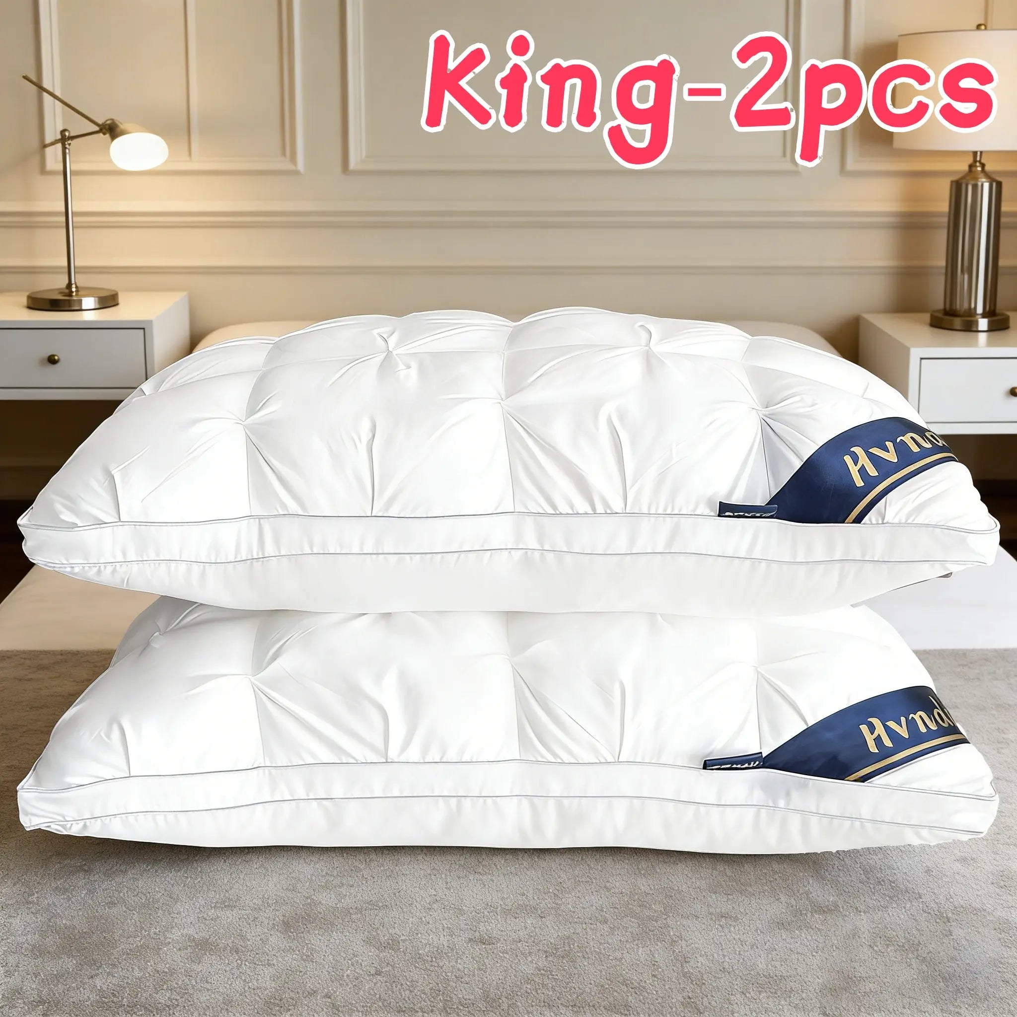 Experience Luxurious Comfort with Summerwins 2Pcs/4Pcs Hotel Collection Deep Sleep Pillows - Perfect Neck Support for All Sleep Positions!