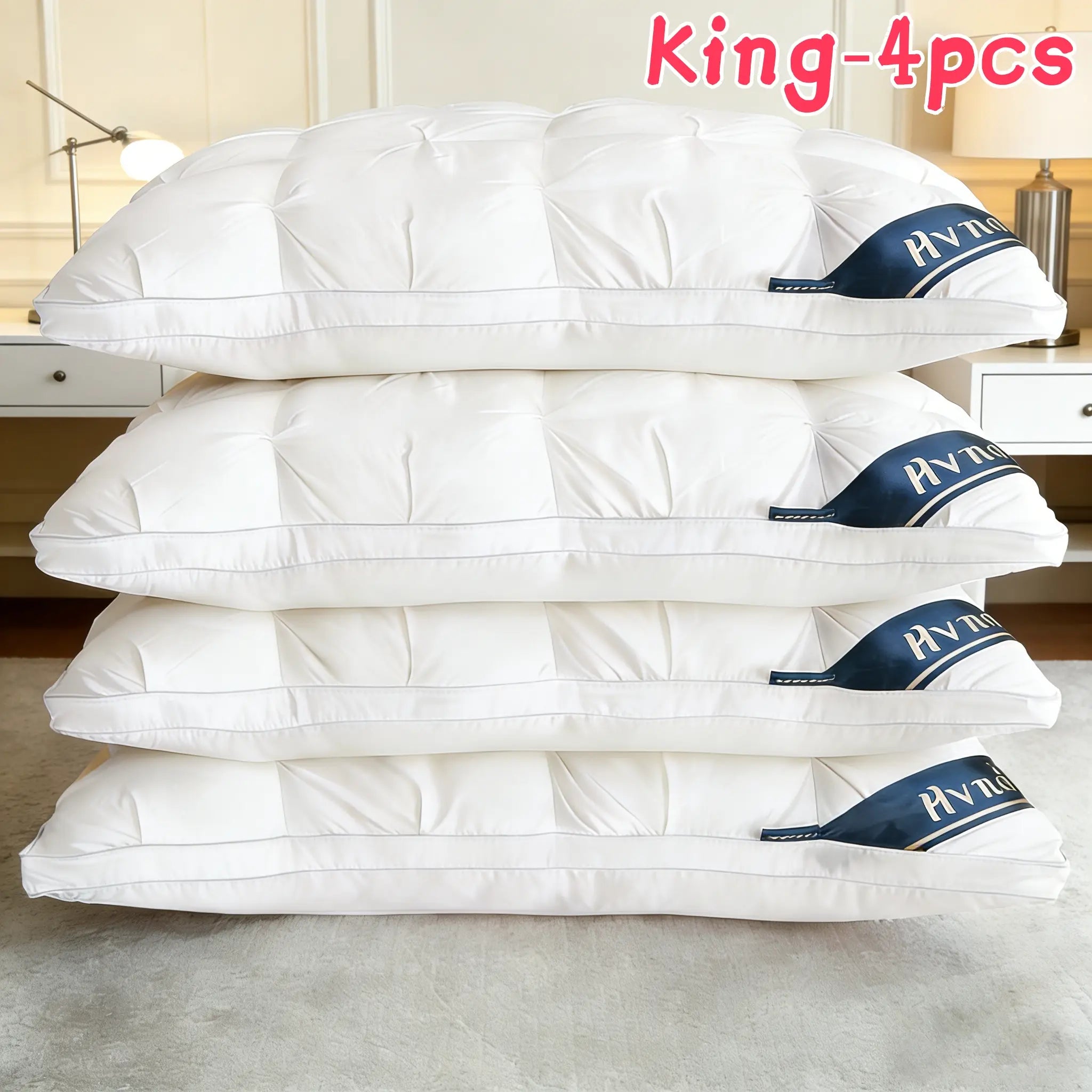 Experience Luxurious Comfort with Summerwins 2Pcs/4Pcs Hotel Collection Deep Sleep Pillows - Perfect Neck Support for All Sleep Positions!